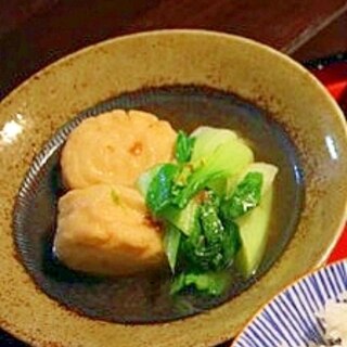 お豆腐あげとチンゲン菜の煮びたし